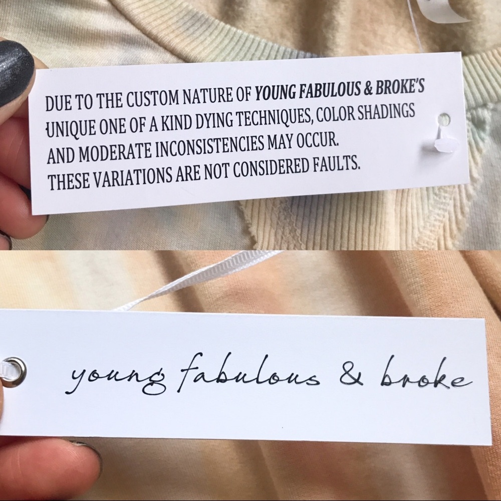 🍃 YOUNG FABULOUS & BROKE JULIETTE SWEATSHIRT! - Picture 8 of 12
